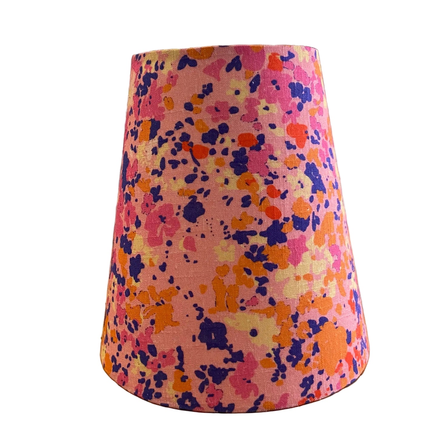 Brass Ornate Table Lamp with Spring Confetti Shade