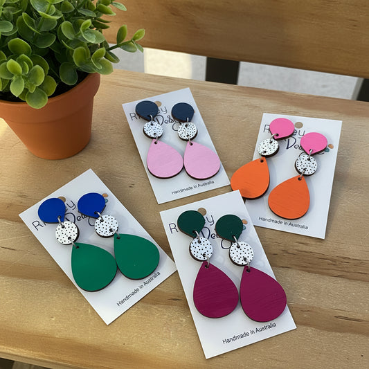 Tri-Drop Statement Earrings