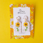 Floral Polymer Clay Bouquet Dangle Earrings