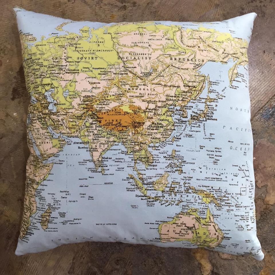 World Atlas Cushions