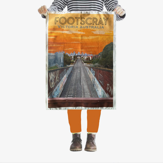 Tea Towel - Bunbury Street Bridge Footscray