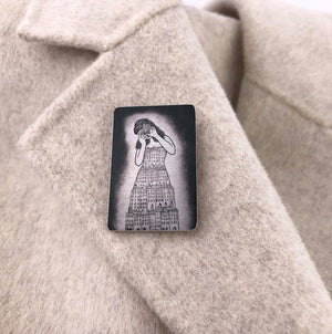 Aluminium Original Art Brooch / Pendant
