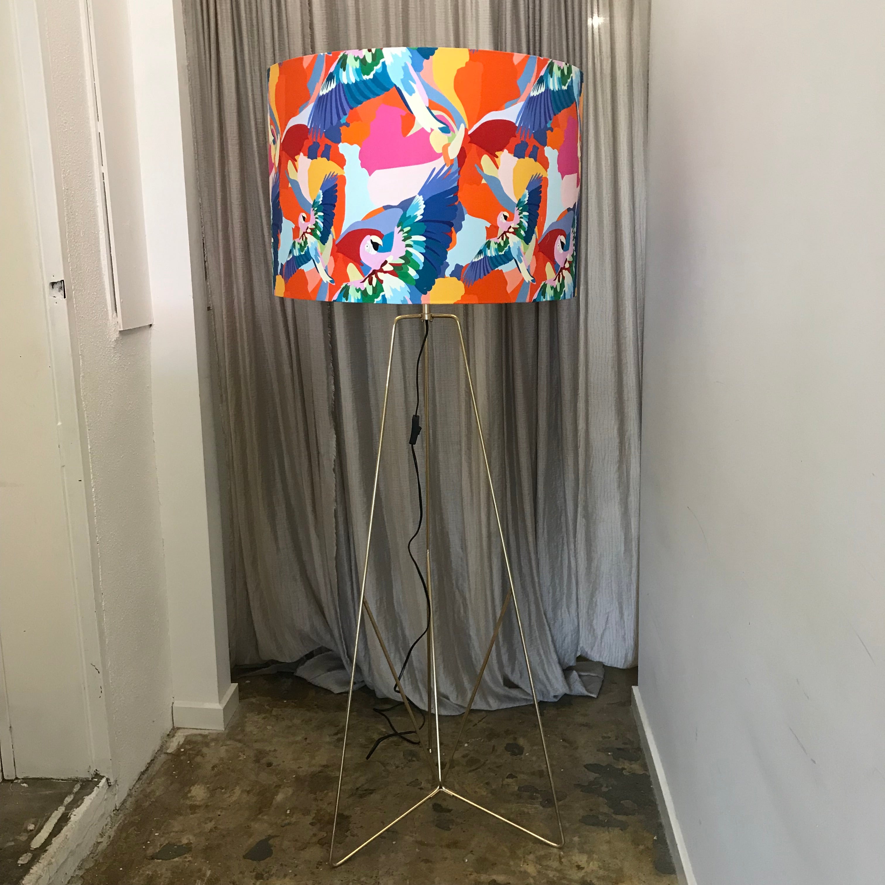 Custom Lamp Shade only - Abstract Parrots