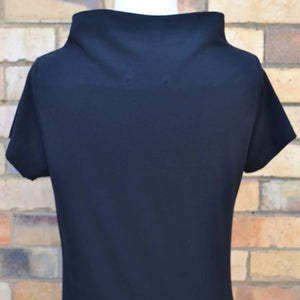 Women's Handmade Cowl Tee - Black