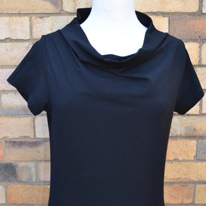 Women's Handmade Cowl Tee - Black