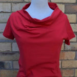 Women's Handmade Cowl Tee - Fire