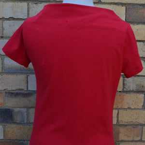 Women's Handmade Cowl Tee - Fire
