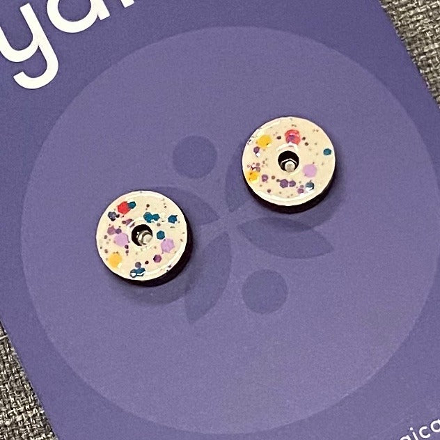 Donuts Laser Cut Timber Stud Earrings