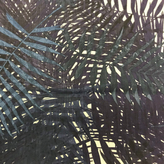 Custom Lamp Shade only - Dark Blue Ferns