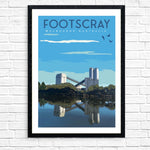 Vintage Poster - Footscray Concrete Reflections