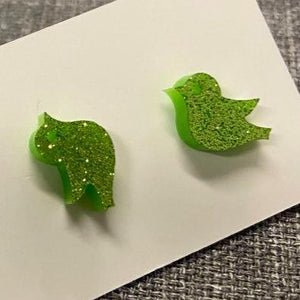 Novelty Studs Earrings - Graphic Acrylic