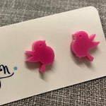 Novelty Studs Earrings - Graphic Acrylic