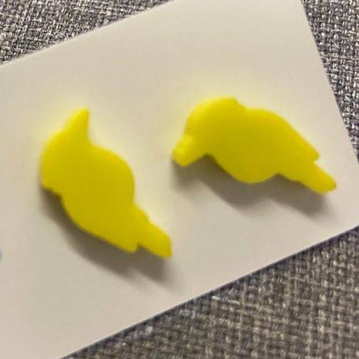 Novelty Studs Earrings - Graphic Acrylic