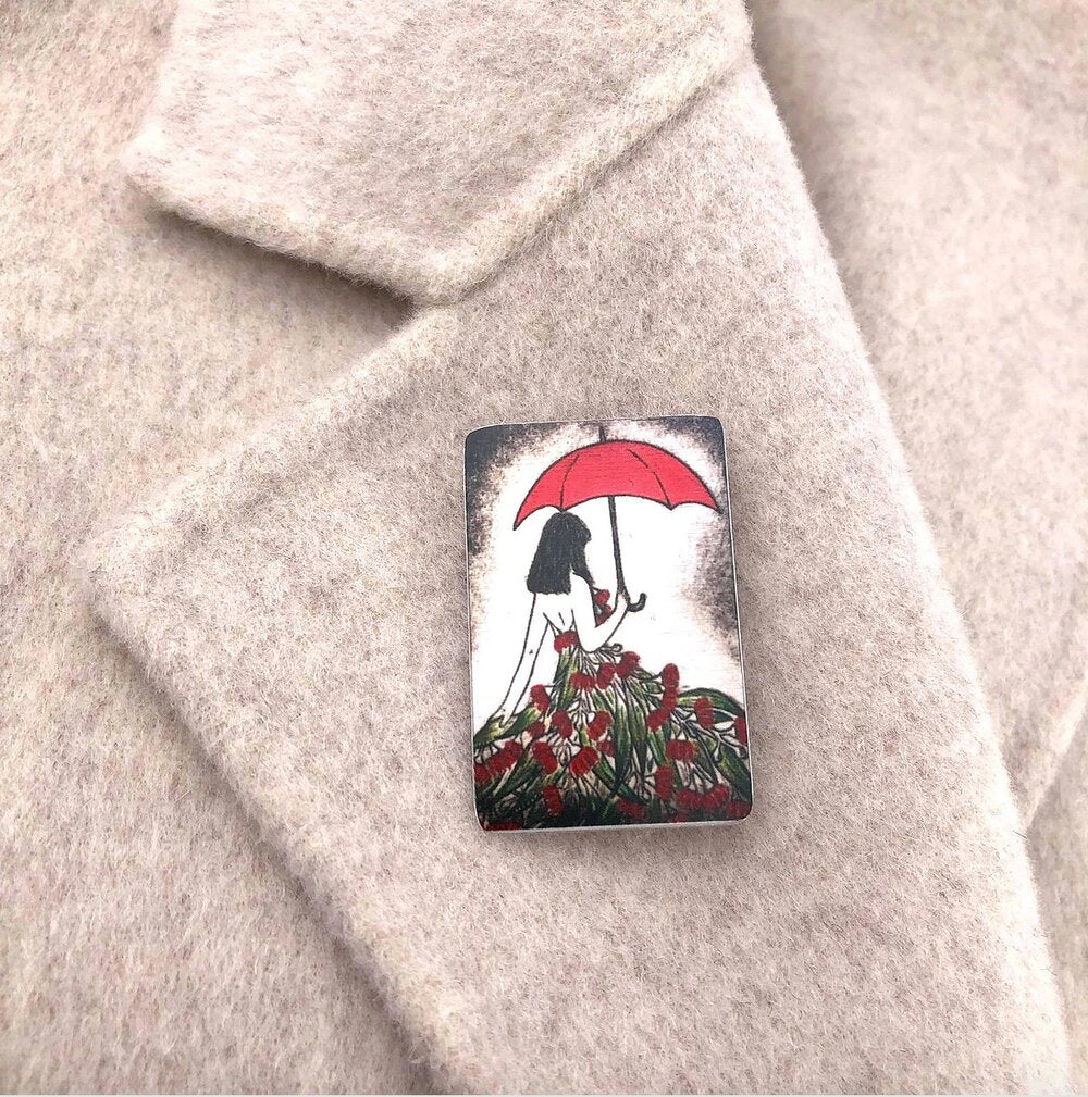 Aluminium Original Art Brooch / Pendant
