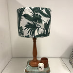 Custom Lamp Shade only - Dark Leaves on White