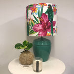 Custom Lamp Shade only - Green Parrots