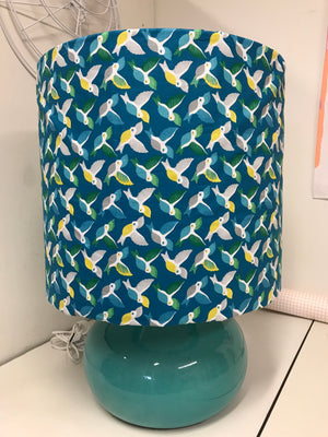 Custom Lamp Shade only - Blue Birds