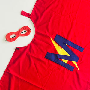 Superhero Dress Up Capes, Masks & Cuffs - RED