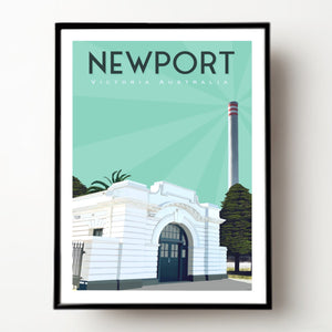 Vintage Poster - Newport Power Station Gatehouse