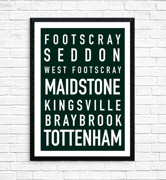 Vintage Poster - Footscray Line Westie Black