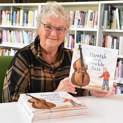 Hamish and the Double Bass: a celebration of making music with friends - Hardcover picture book by Margaret Dugdale