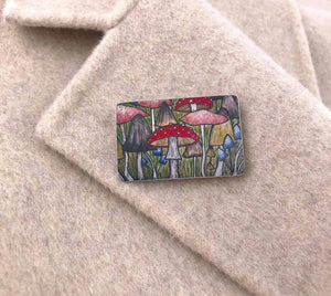 Aluminium Original Art Brooch / Pendant