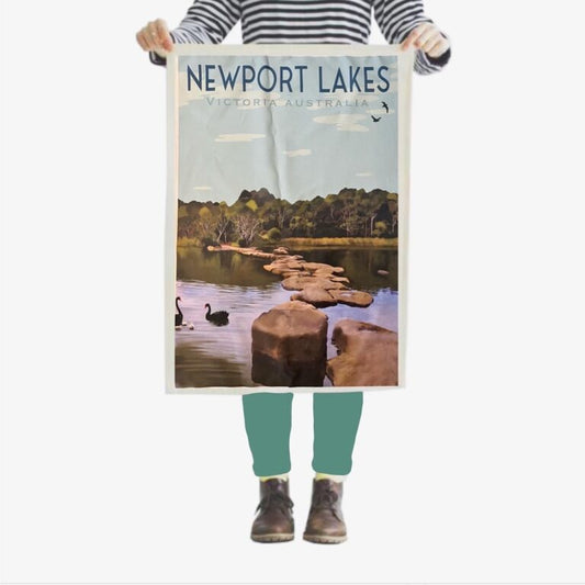 Tea Towel - Newport Lakes