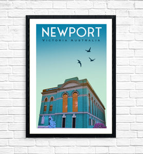 Vintage Poster - Newport Substation (Blue)