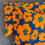Pillow Case Set - Tangerine & Jade Flowers  (set of 2)