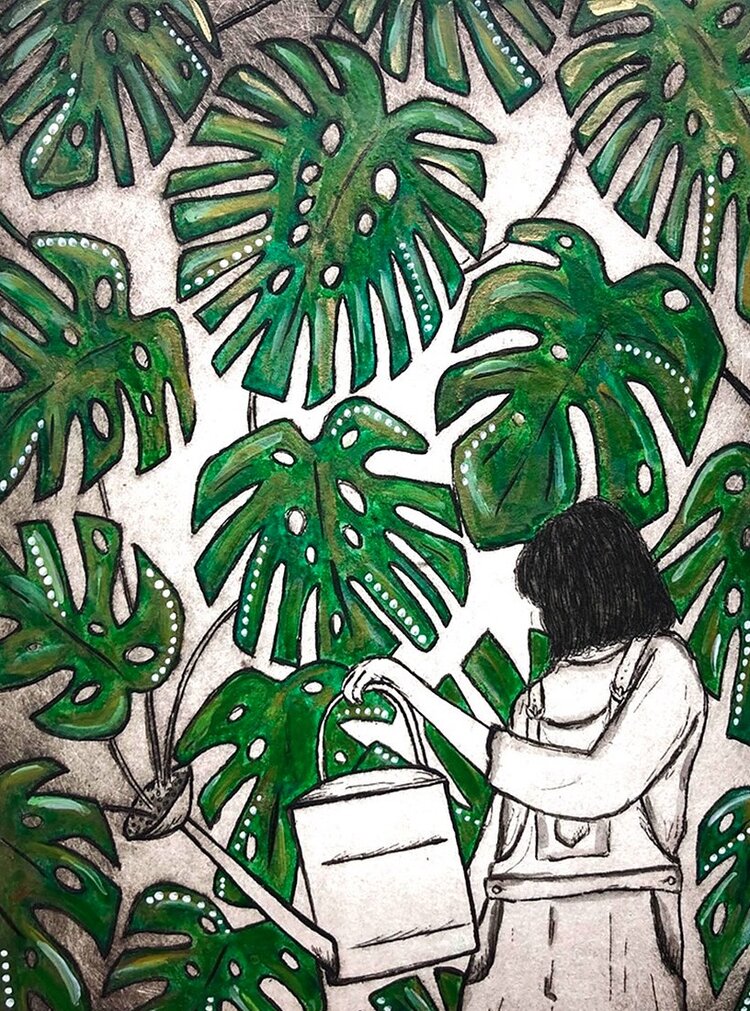 Original Art Print Blank Greeting Cards - individual