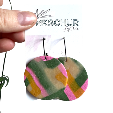 Polymer Clay Earrings - Spheres