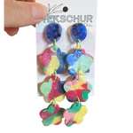 Polymer Clay Earrings - Retro Flowers