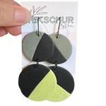 Polymer Clay Earrings - Multi Disc Drops