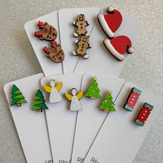 Novelty Studs Earrings - Christmas
