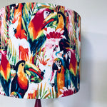 Custom Lamp Shade only - Rainbow  Bright Birds