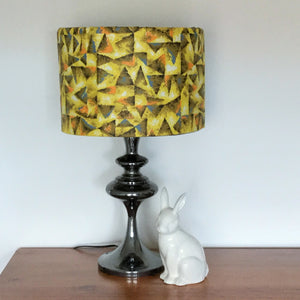 Custom Lamp Shade only - Vintage Retro Yellow Abstract