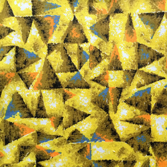 Custom Lamp Shade only - Vintage Retro Yellow Abstract