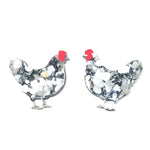 Hen Stud Earrings