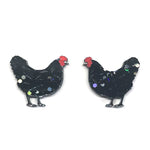 Hen Stud Earrings