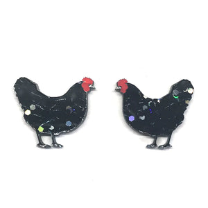 Hen Stud Earrings