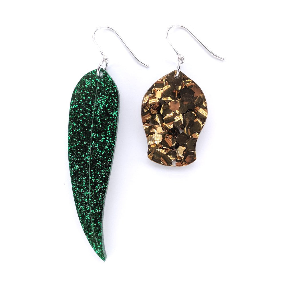 Gumnut and Leaf Odd Earrings