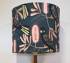 Custom Lamp Shade only - Black Banksia with cockatoo