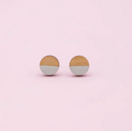 Dipped Bamboo Stud Earrings