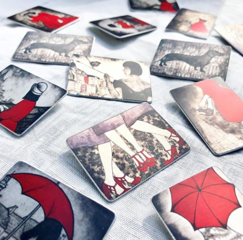 Aluminium Original Art Brooch / Pendant