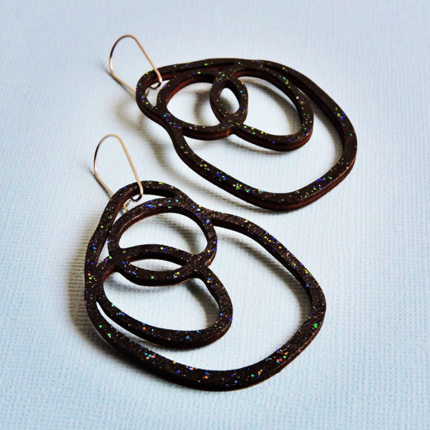 Space Loops Bamboo Earrings