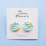 Floral Polymer Clay Stud Earrings