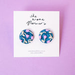 Floral Polymer Clay Stud Earrings