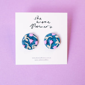 Floral Polymer Clay Stud Earrings