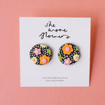 Floral Polymer Clay Stud Earrings