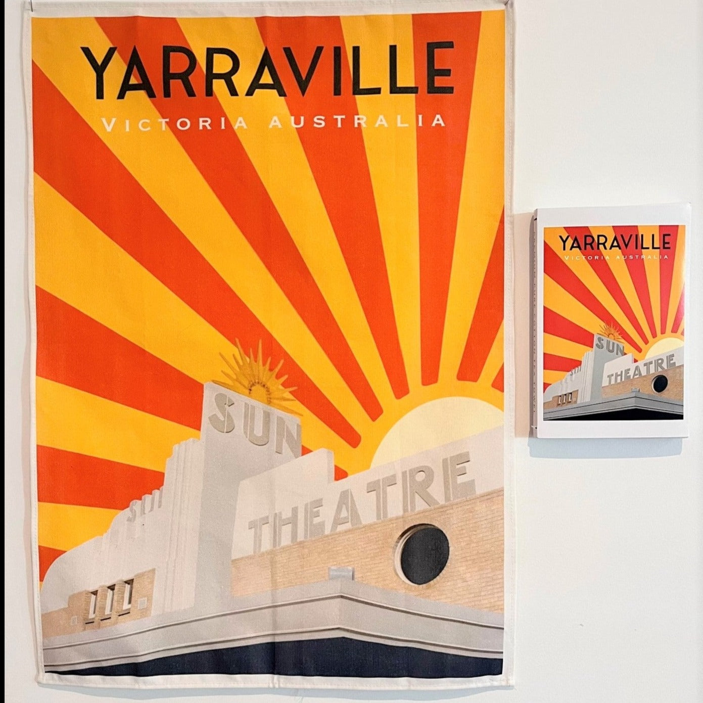 Tea Towel - Yarraville Sun Theatre Stripe